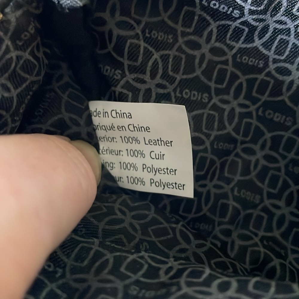 Lodis |Black|Olivia|Leather |Pebbled|Wristlet|Removable Card Stacker Insert|NWOT - Picture 10 of 16